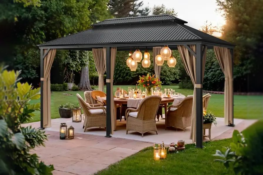 Metal frame gazebo